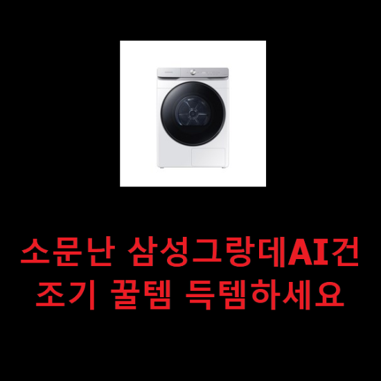  소문난 삼성그랑데AI건조기 꿀템 득템하세요