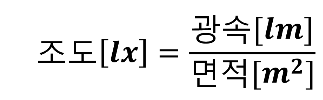 조도의 계산 조도의 계산