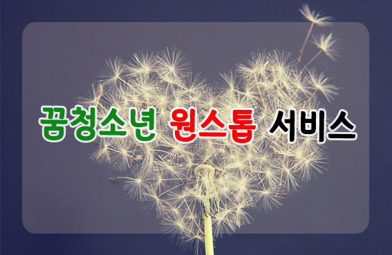  꿈청소년 원스톱 서비스 - 청소년지원프로그램