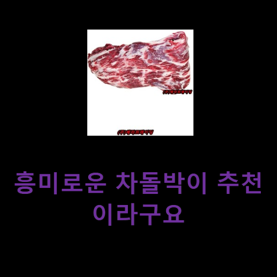 흥미로운 차돌박이 추천이라구요 흥미로운 차돌박이 추천이라구요