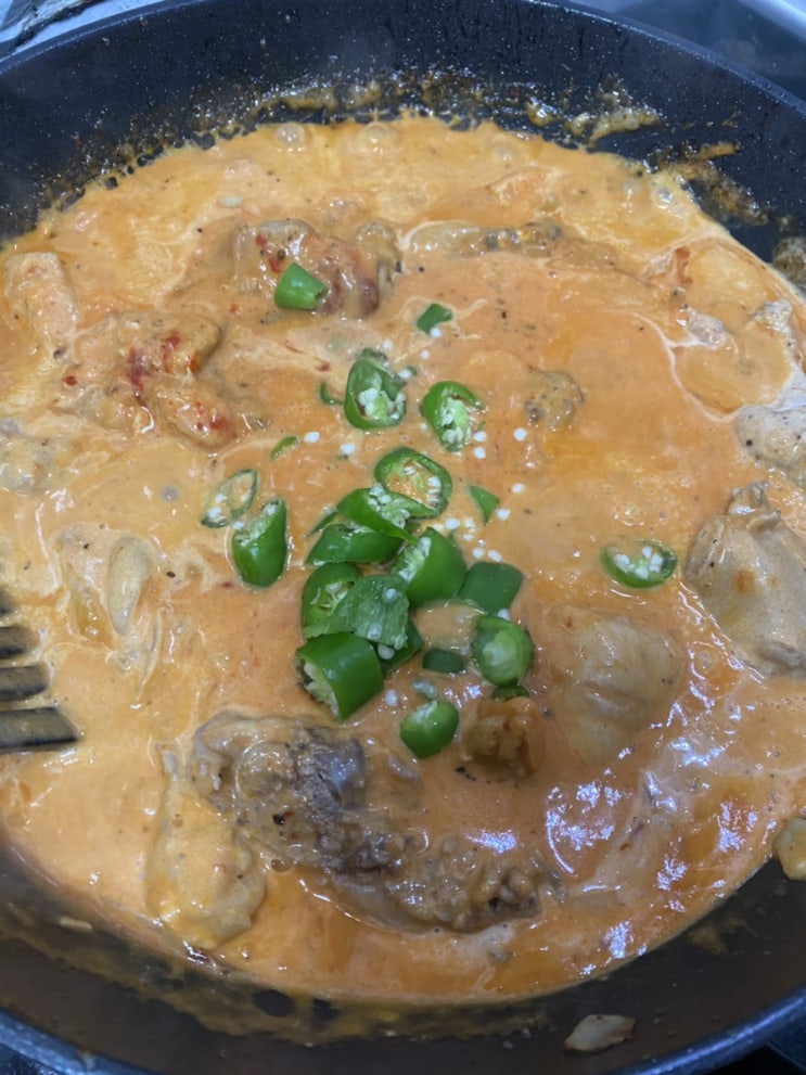  로제찜닭 만들기 로제소스만들기 로제찜닭레시피 (초간단)