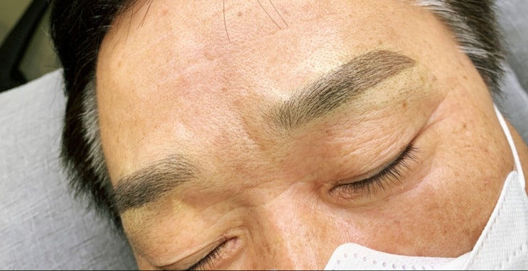  강남 투엠메이크업 : 남자 반영구 자연눈썹 무통증 후기