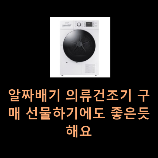  알짜배기 의류건조기 구매 선물하기에도 좋은듯 해요