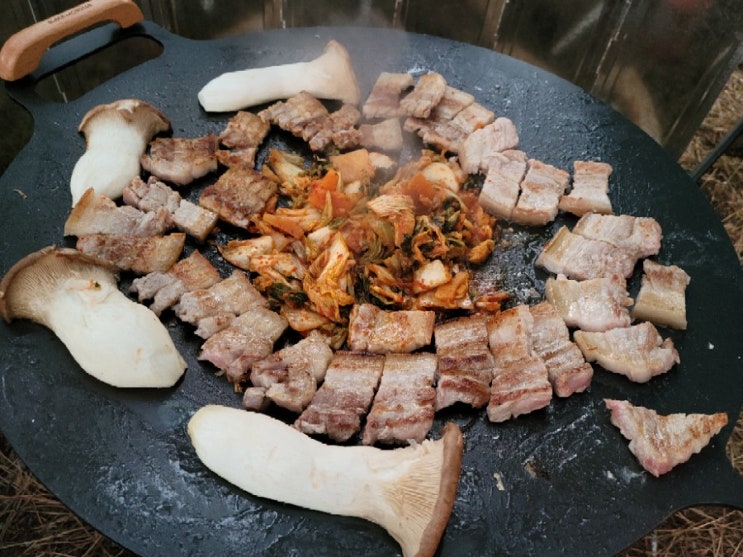 블랙몬스터 그리들 대형 첫 개시 후기, 캠핑먹거리추천