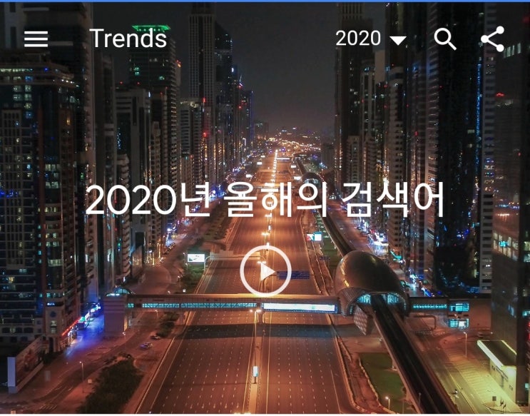  2020년 올해의 검색어(구글 트렌드)
