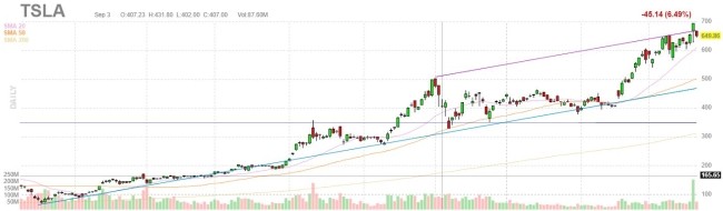  테슬라: 2020년12월21일 S＆P500진입후 시황. 목표주가 상향조정. 테슬라의 목표.