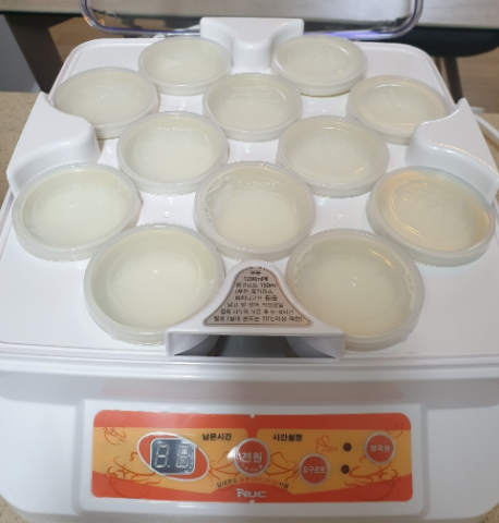  앤유씨 요거트 제조기! 한번에 한컵씩 간편하게 꺼내 먹어요.