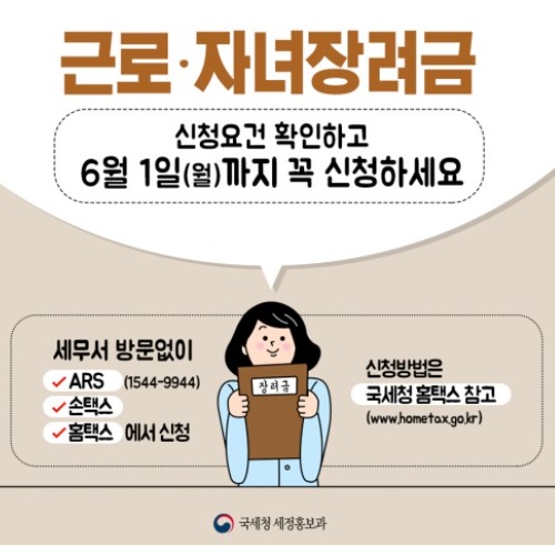  2021년 근로장려금 자격요건 및 신청 기간, 신청방법