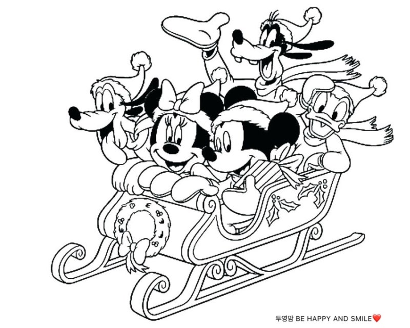 디즈니 크리스마스 색칠