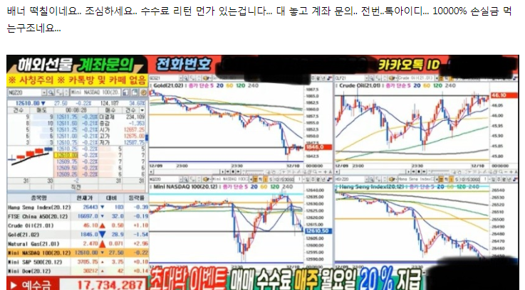  해외선물 실거래대여업체 이벤트 신생업체 조심 !!필독