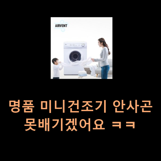  명품 미니건조기 안사곤 못배기겠어요 ㅋㅋ
