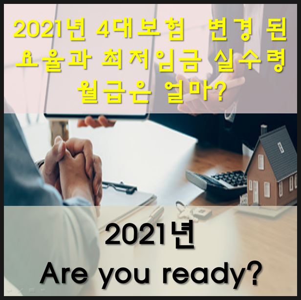 2021년 4대보험 국민 건강  고용 산재 요율과 최저임금 월급은 얼마인지 꼭 아셔야 합니다