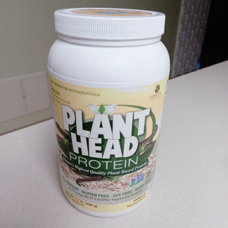 [다이어트제품]Genceutic Naturals 젠시어틱내츄럴스 플렌트 헤드 프로틴 식물성 단백질 파우더 좋아요