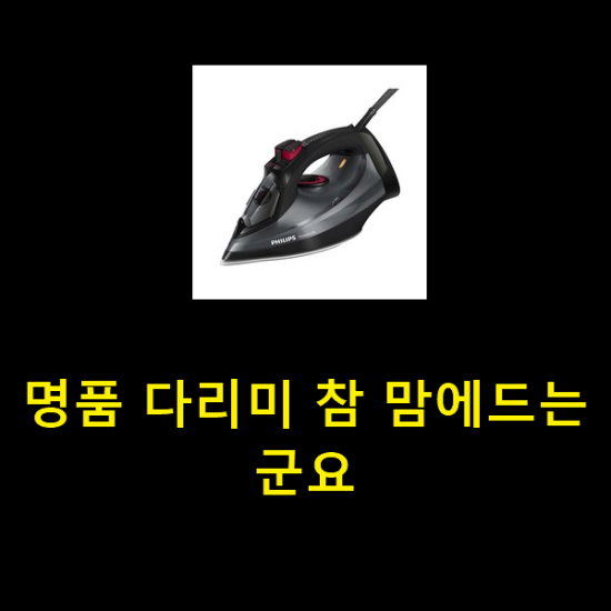  명품 다리미 참 맘에드는군요
