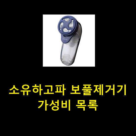  소유하고파 보풀제거기 가성비 목록