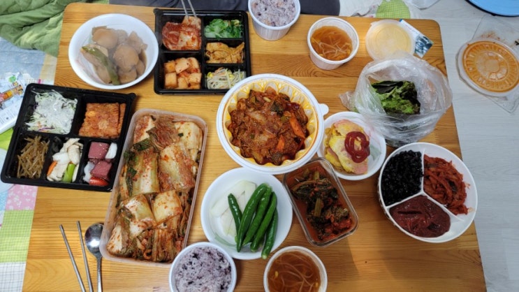 배달시킨 안산 시골밥상 푸짐하네요