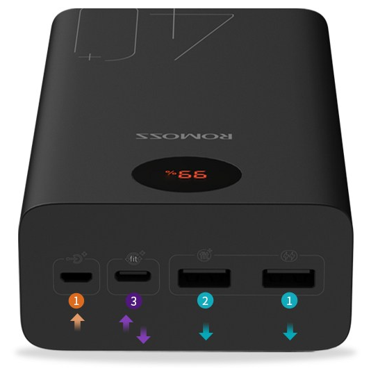  로모스 보조배터리 고속충전 보조배터리 40000mAh