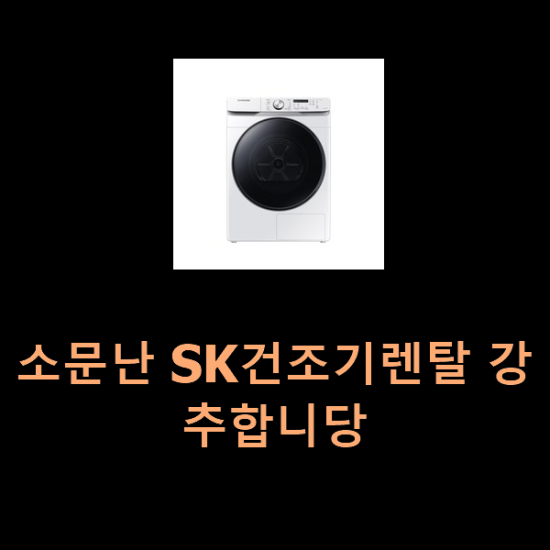  소문난 SK건조기렌탈 강추합니당