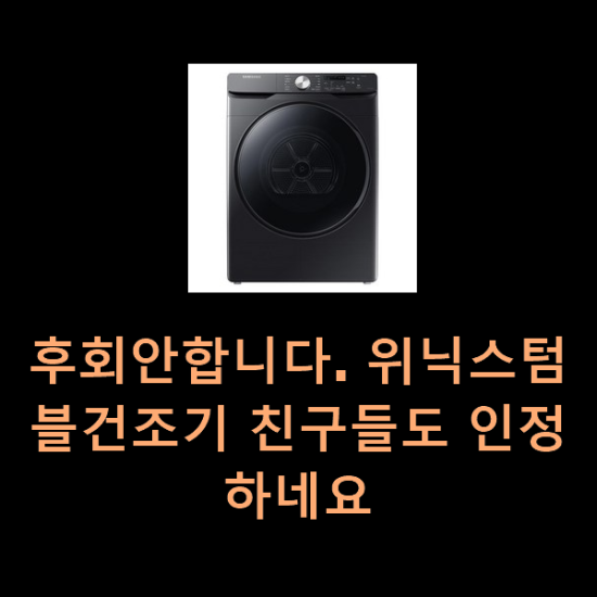  후회안합니다. 위닉스텀블건조기 친구들도 인정하네요