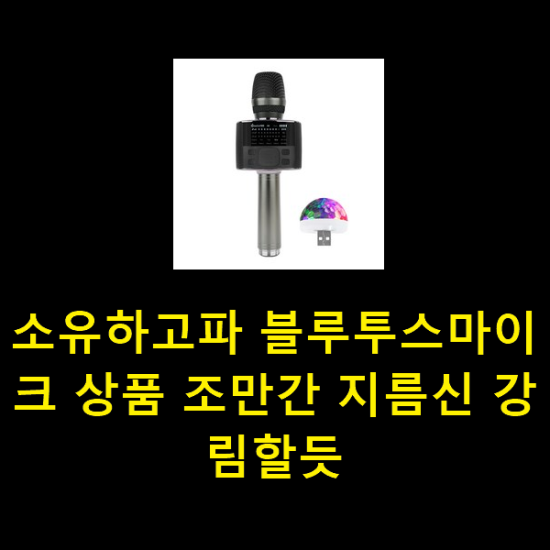  소유하고파 블루투스마이크 상품 조만간 지름신 강림할듯