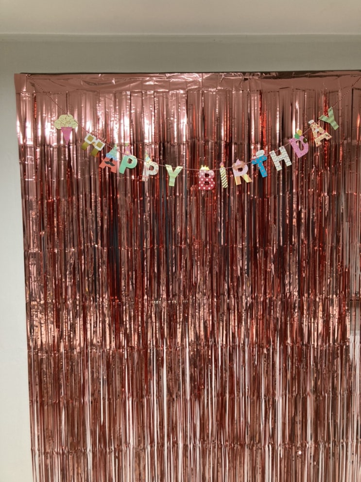  [홈파티] 생일파티(은박커튼,가랜드)