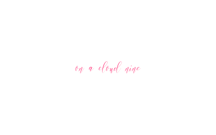  깔끔 예쁜 영문 레터링 글귀 on a cloud nine 컴퓨터 바탕화면