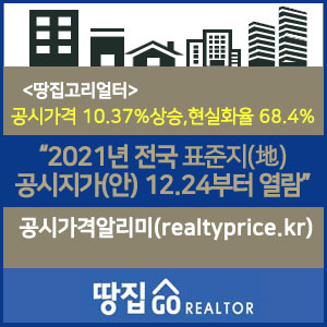  2021년 표준지 공시지가(안) 12.24부터 열람가능합니다. 상승률은 10.37%, 현실화율은 68.4%