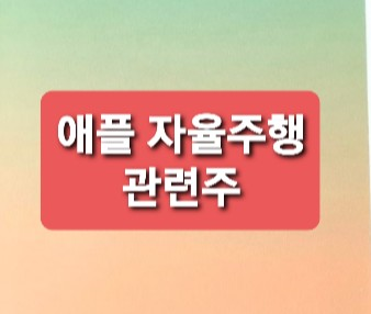 애플 자율주행 관련주 애플 자율주행 관련주