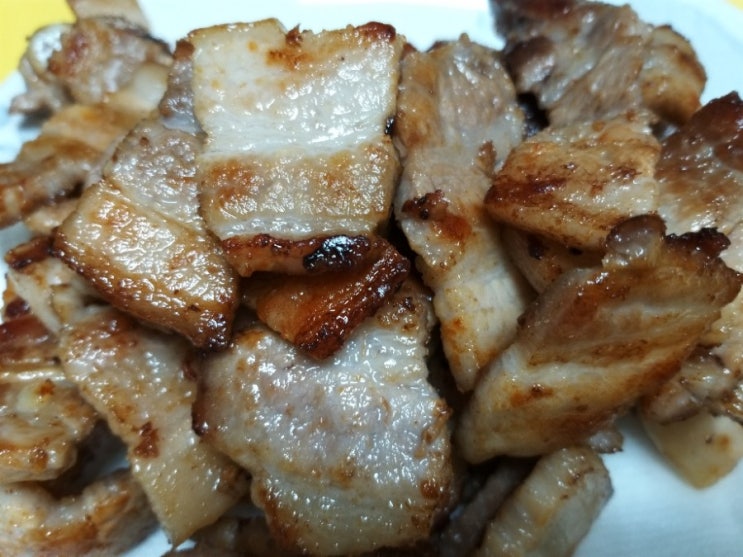 [20201222]삼겹살 구워서 파채 양파채로 저녁밥 먹기