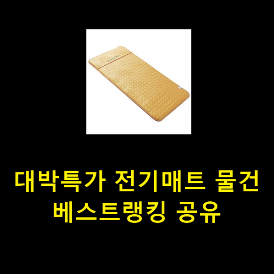  대박특가 전기매트 물건 베스트랭킹 공유