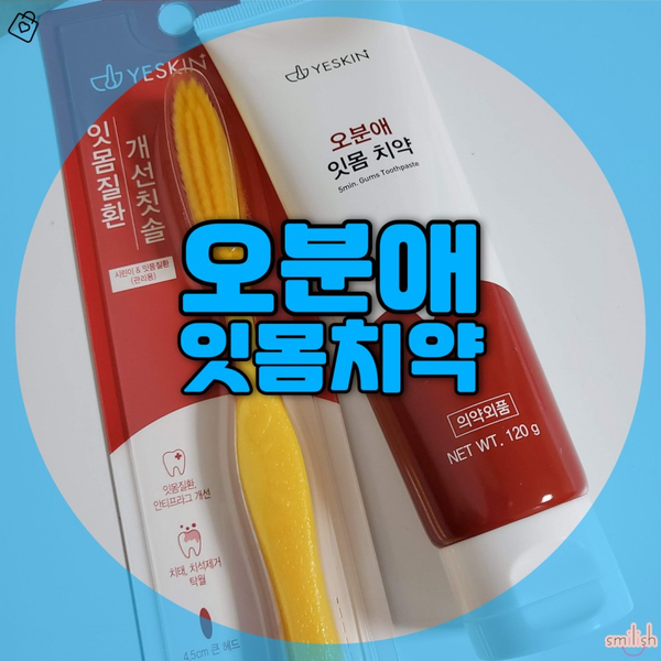  [후기]치아 잇몸 한방에 관리하는 잇몸팩 치약! 오분애 잇몸치약 써보기!