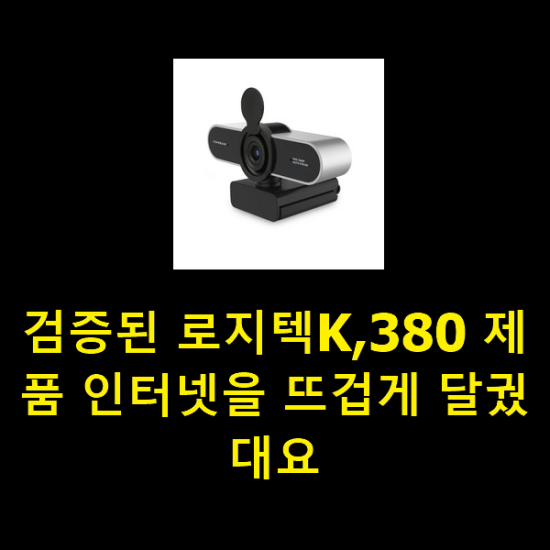  검증된 로지텍K,380 제품 인터넷을 뜨겁게 달궜대요