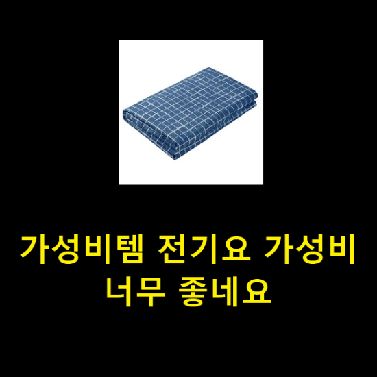  가성비템 전기요 가성비 너무 좋네요