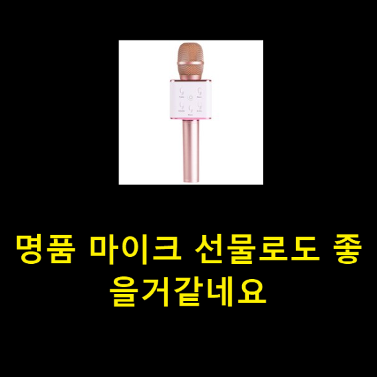  명품 마이크 선물로도 좋을거같네요