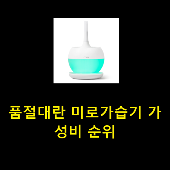  품절대란 미로가습기 가성비 순위