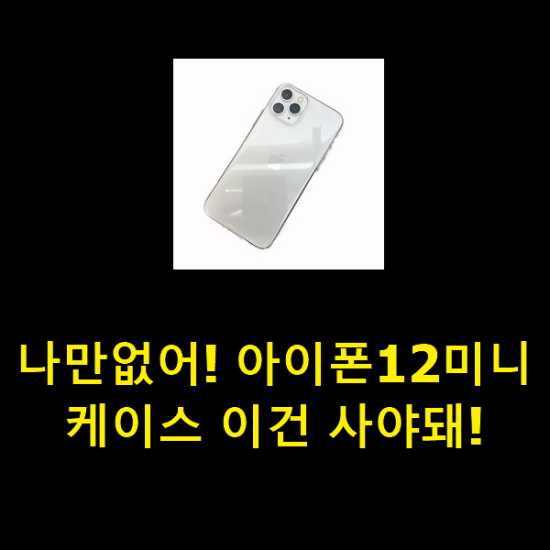  나만없어! 아이폰12미니케이스 이건 사야돼!