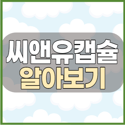  씨앤유캡슐 담즙분비촉진제 복용전 효능 부작용 주의사항 알아봅시다