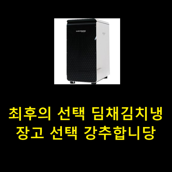  최후의 선택 딤채김치냉장고 선택 강추합니당