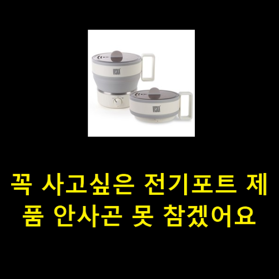  꼭 사고싶은 전기포트 제품 안사곤 못 참겠어요