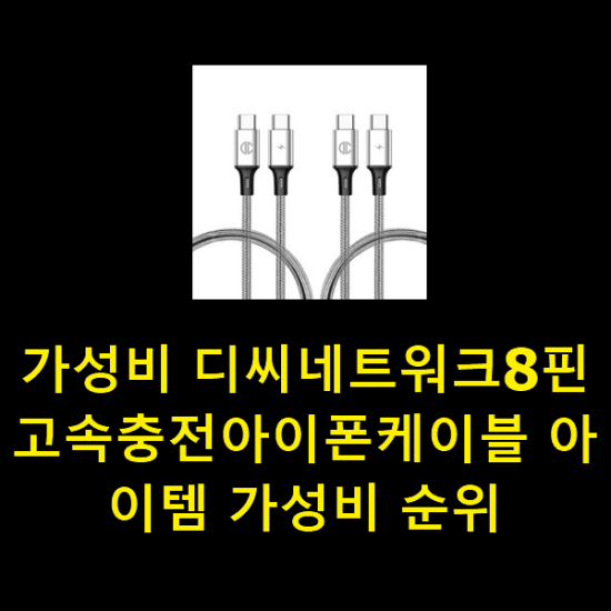  가성비 디씨네트워크8핀고속충전아이폰케이블 아이템 가성비 순위