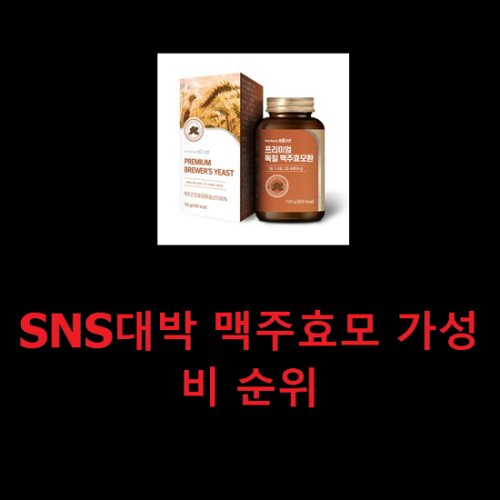 SNS대박 맥주효모 가성비 순위