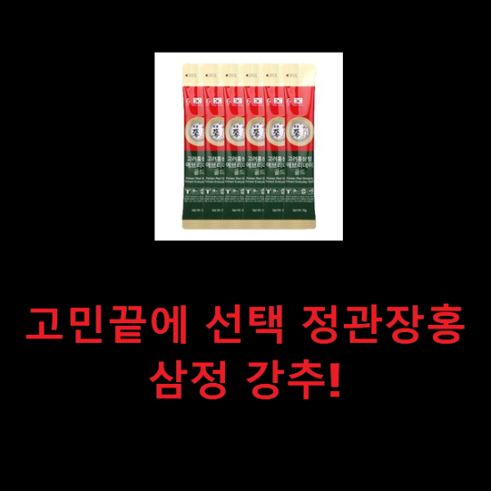 고민끝에 선택 정관장홍삼정 강추!