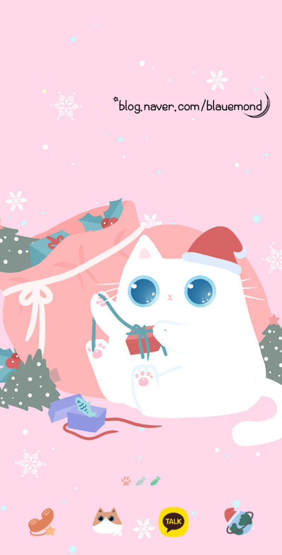 갤럭시 테마 사용기: Cutecatyarochristmas