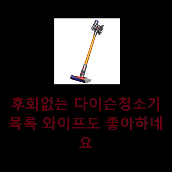  후회없는 다이슨청소기 목록 와이프도 좋아하네요