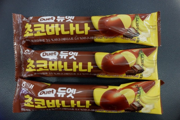 칼로리 낮은 듀엣초코바나나바가 출시되었습니다.