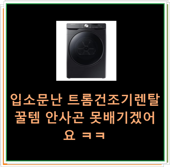  입소문난 트롬건조기렌탈 꿀템 안사곤 못배기겠어요 ㅋㅋ