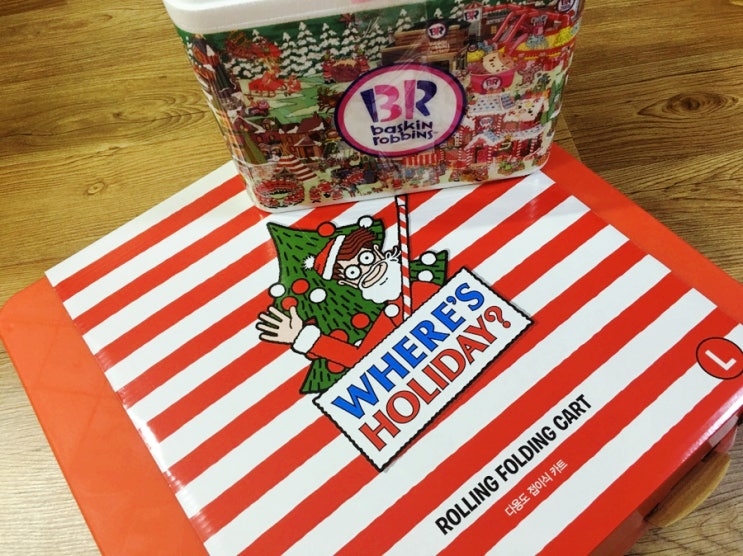 [크리스마스케이크, 월리를찾아서]베스킨라빈스31 월리폴딩카트 겟겟!!!