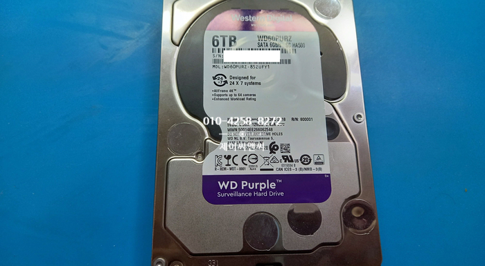  웨스턴디지털  wd60purz  사타커넥터 (sata connector) 데이터  부분파손 수리 데이터보존