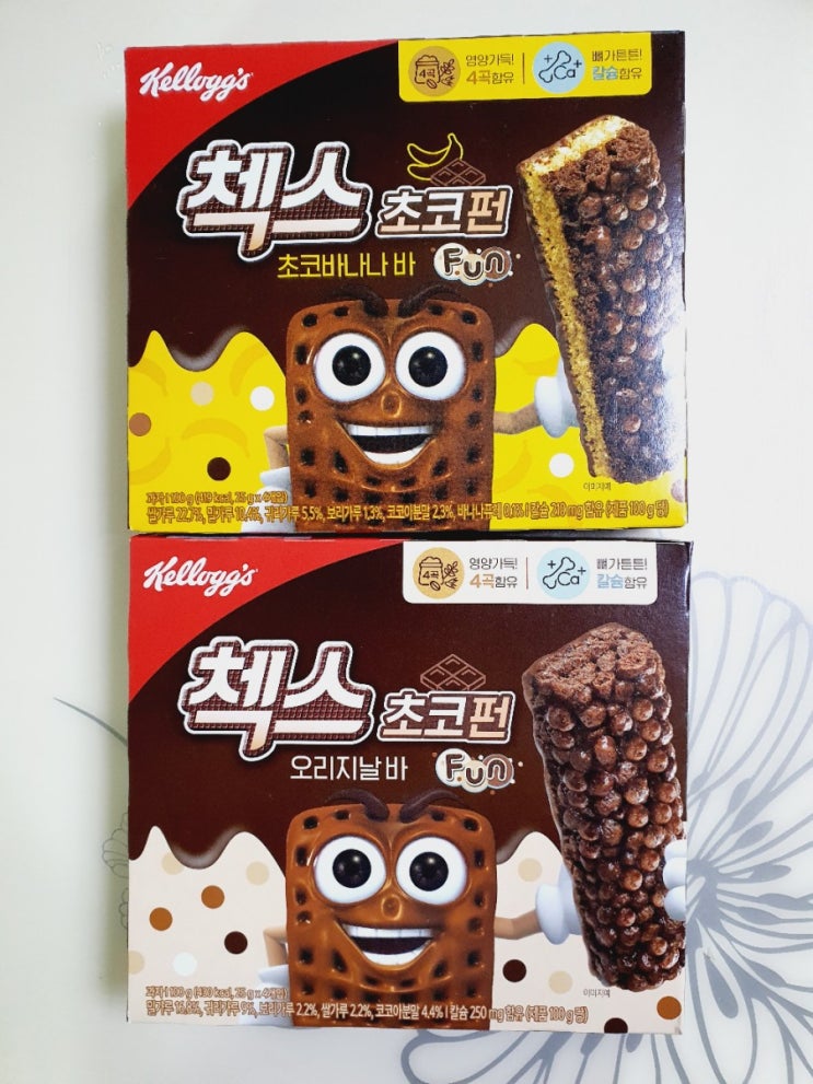  첵스 초코펀 오리지날/초코바나나 초코바 칼로리