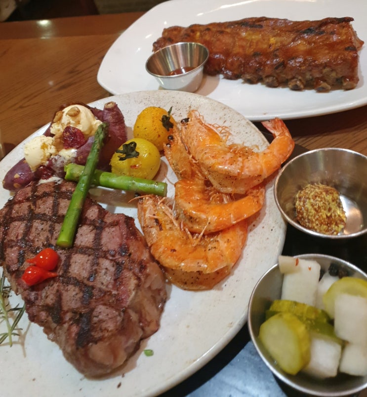  아웃백 작전점, 3인 메뉴 가격 추천 블랙라벨 셰프 테이블 패밀리세트